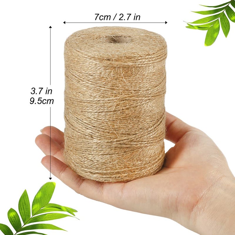 Tenn Well Natural Jute Twine, 984 Feet 2Ply 1mm Thin Brown Twine String for Crafts, Crocheting, Gift Wrapping, Gardening, Farmhouse Decor, Christmas Ornaments - Image 4